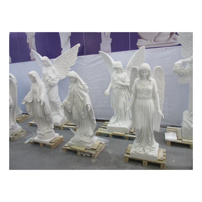 Natural white marble stone carving woman sculpture male statue