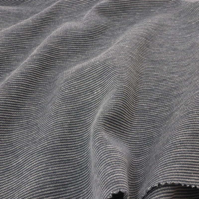 Polyester Knitted Fabric Two Tone Melange Heather S302 Flame Retardant Fire Resistance Double Circlar Knit Textile Fabric
