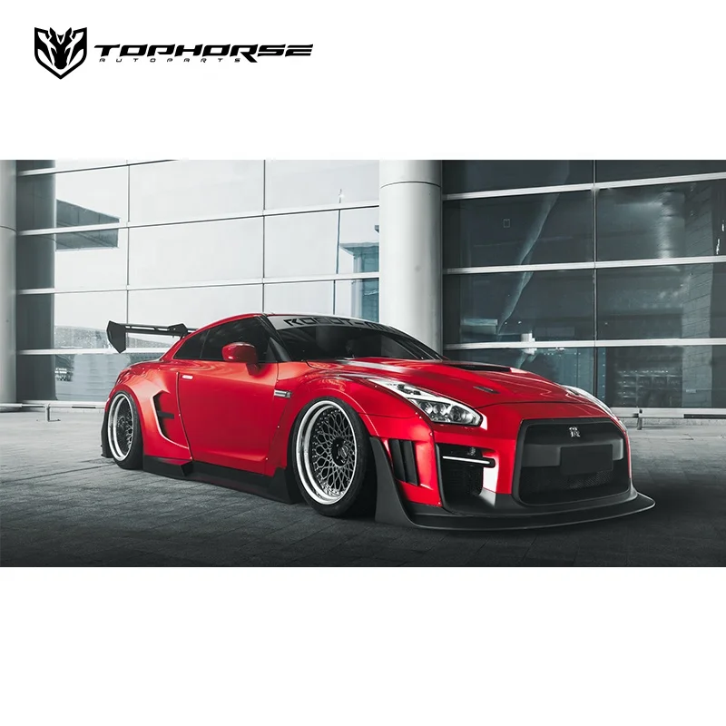 Nissa-n GTR R35 Facelift Body Kit Bumper Hood Side Skirt Spoiler Diffuser FRP/CF Material