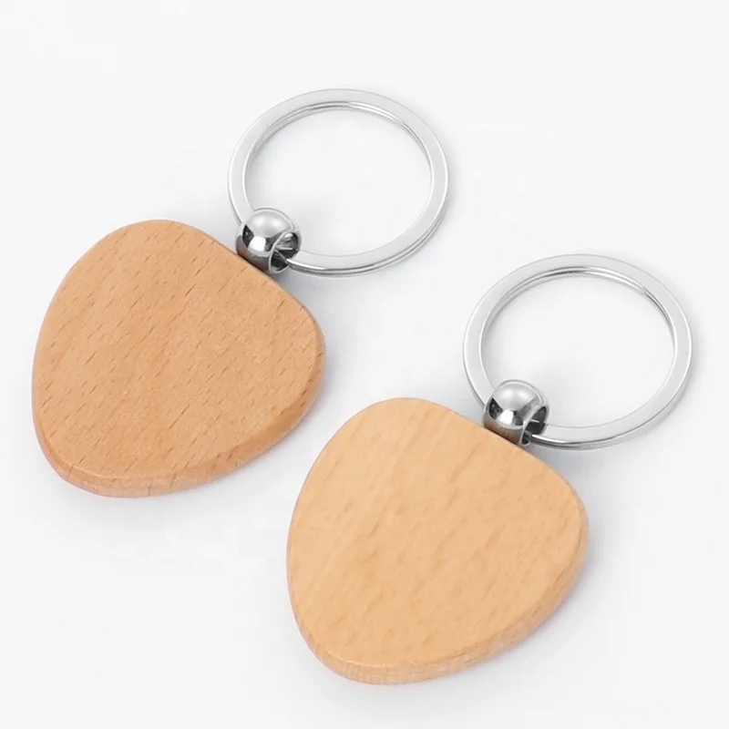Blank Heart Shaped Key holder Keychain Wooden Crafts For Small Co2  Laser Engraved