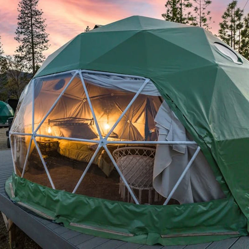 Factory Price Geodesic Dome Glamping Tent Trade Show Tent Pvc Luxury Outdoor Dome Tent Glamping
