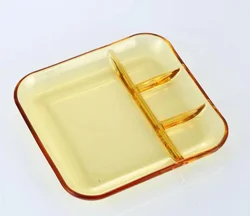 new design glass plate salad bowl  fruit and vegetables Glass for dessert