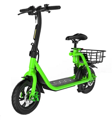 350w 36V lithium battery with seat  and basket folding portable electric scooter for adults and teenagers