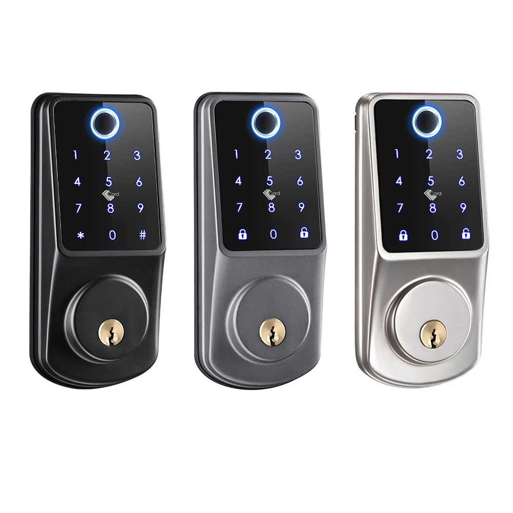 Smartek A220F American Grade 2 Keypad Code Adjustable Deadbolt Remote unlock Fingerprint WIFI App Digital Home Smart Tuya Lock