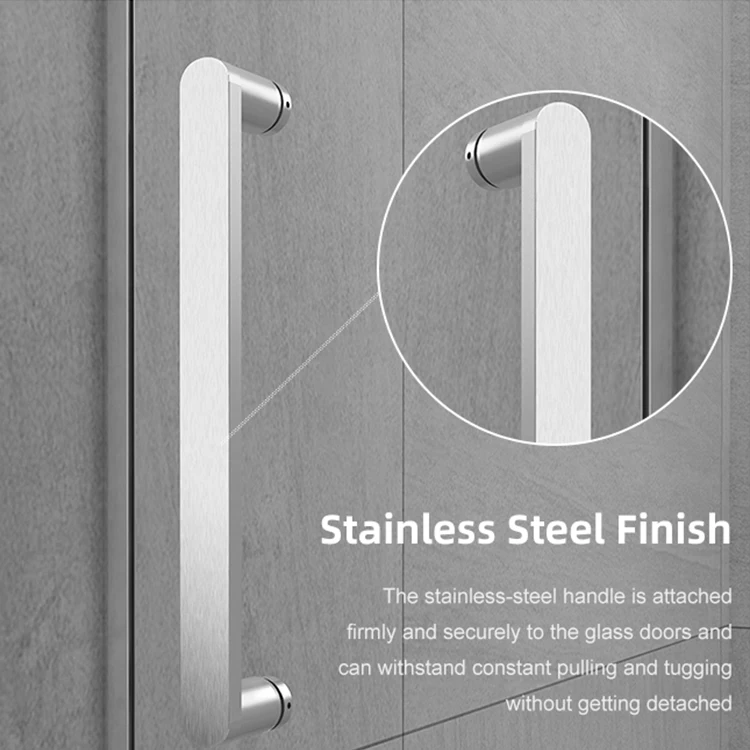 OEM ODM Stainless Steel Frameless Sliding Door Clear Glass Rectangular Shower Enclosure