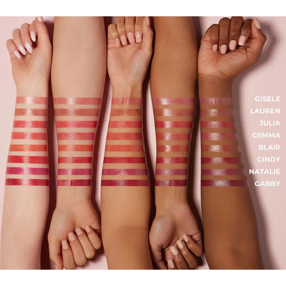 OEM organic vegan nude glitter waterproof customized butter gloss private label lipstick