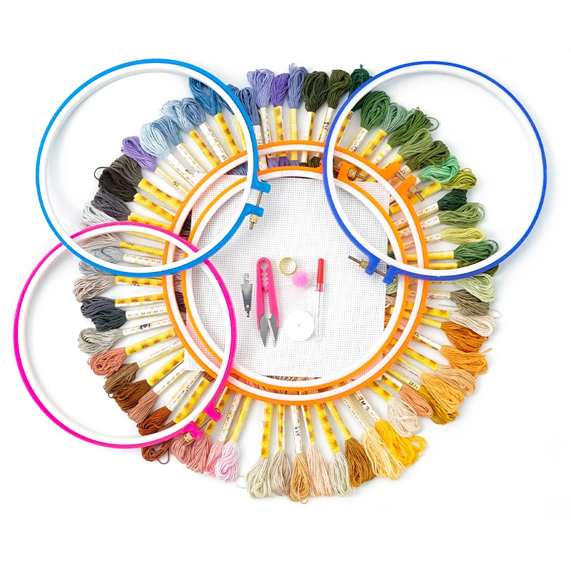 Embroidery Cross Stitch Accessories Plastic Circle Hoop