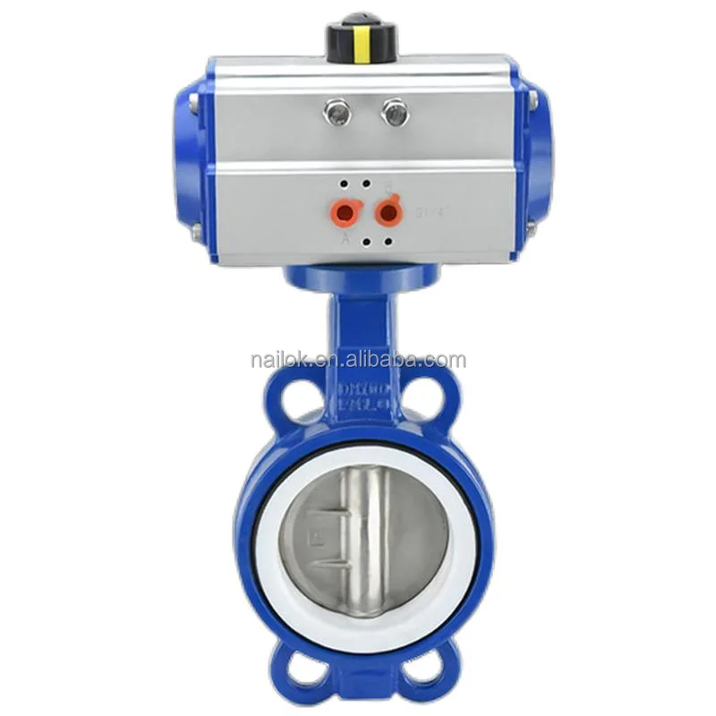 Processing custom pin-lined stainless steel flange soft seal pneumatic butterfly valve wholesale