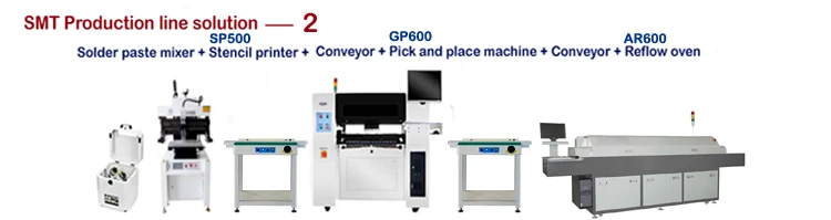 SMT PCB assembly production line/Pick and Place Machine GP800//Solder paste printer/ Reflow Oven