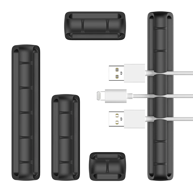 Desk Cable Management Organizer for Charger Mouse Keyboard Earphone Protector Wire Keeper Holder Flexible USB Cable Winder