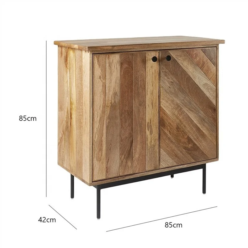 
Industrial Accent Cabinet Indian Antique Rustic Mango Ara Parquetry Design Cabinet Sideboard Jodhpur Vintage Solid Wood Cabinet 