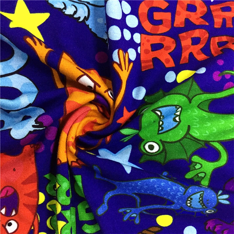 Mango Super Soft Custom Digital Printed Bamboo jersey fabric for garment