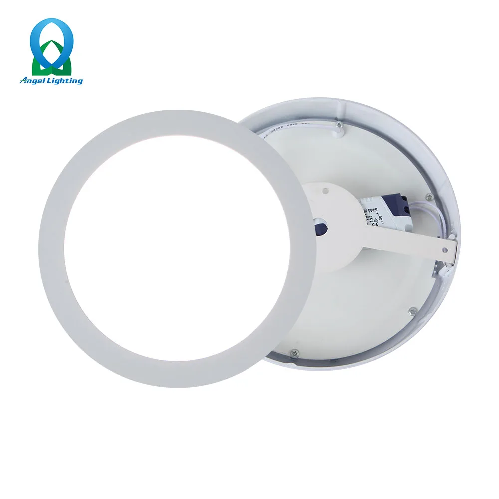 Dimmable color lighting studio workshop customized skd ceiling office round fixture frame flat adjustable panel led light panels
