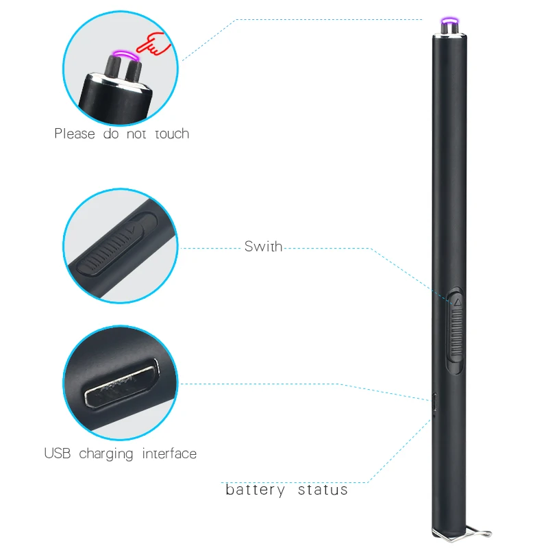  Honban HB-103 тонкий металлический подсвечник USB
