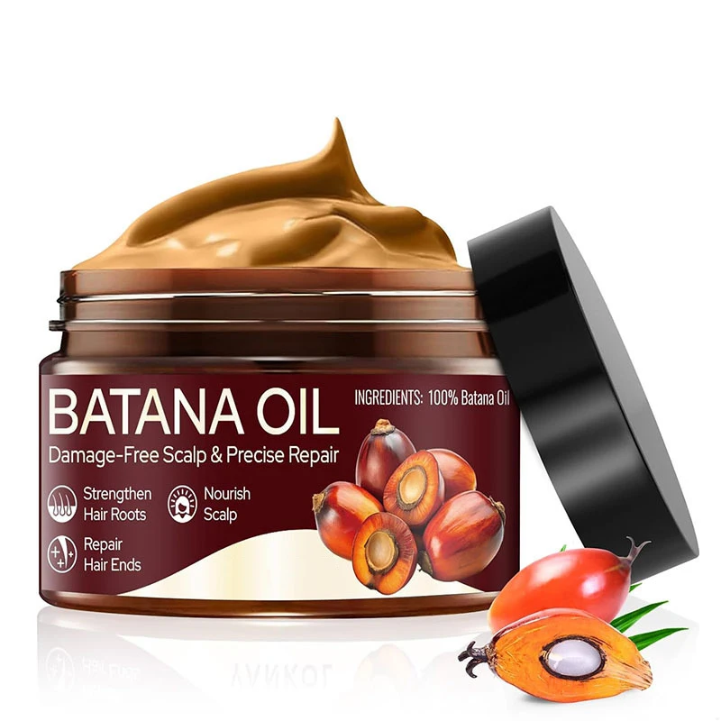 OEM customized 100% original Pure  Batana 0il Improve dry and frizzy hair repair shine and smooth hair mask For Hair Growth