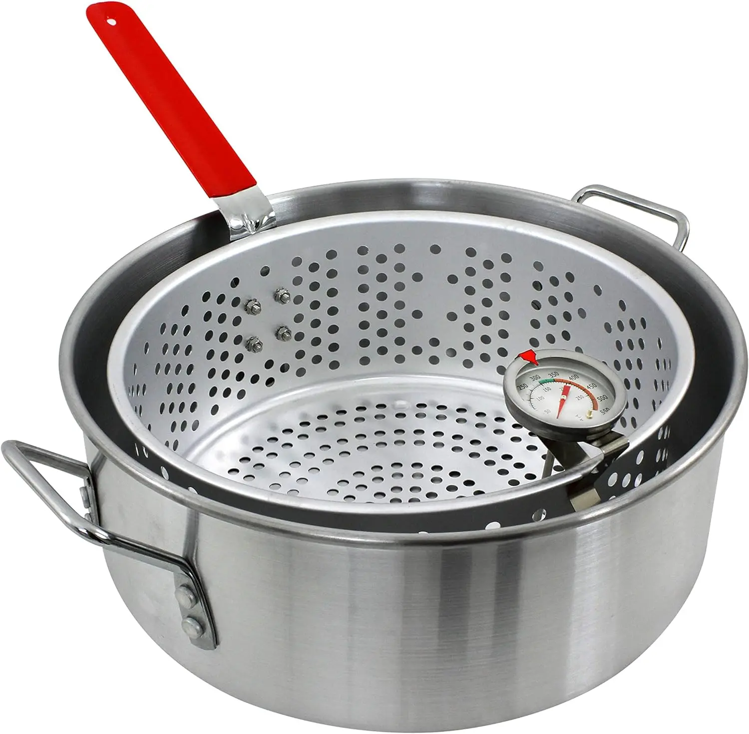 propane 30QT Turkey Fryer & 10QT Fish Fryer Kit w/ 55,000BTU Propane Stove, Outdoor Deep Fryer & Seafood Boiler Steamer