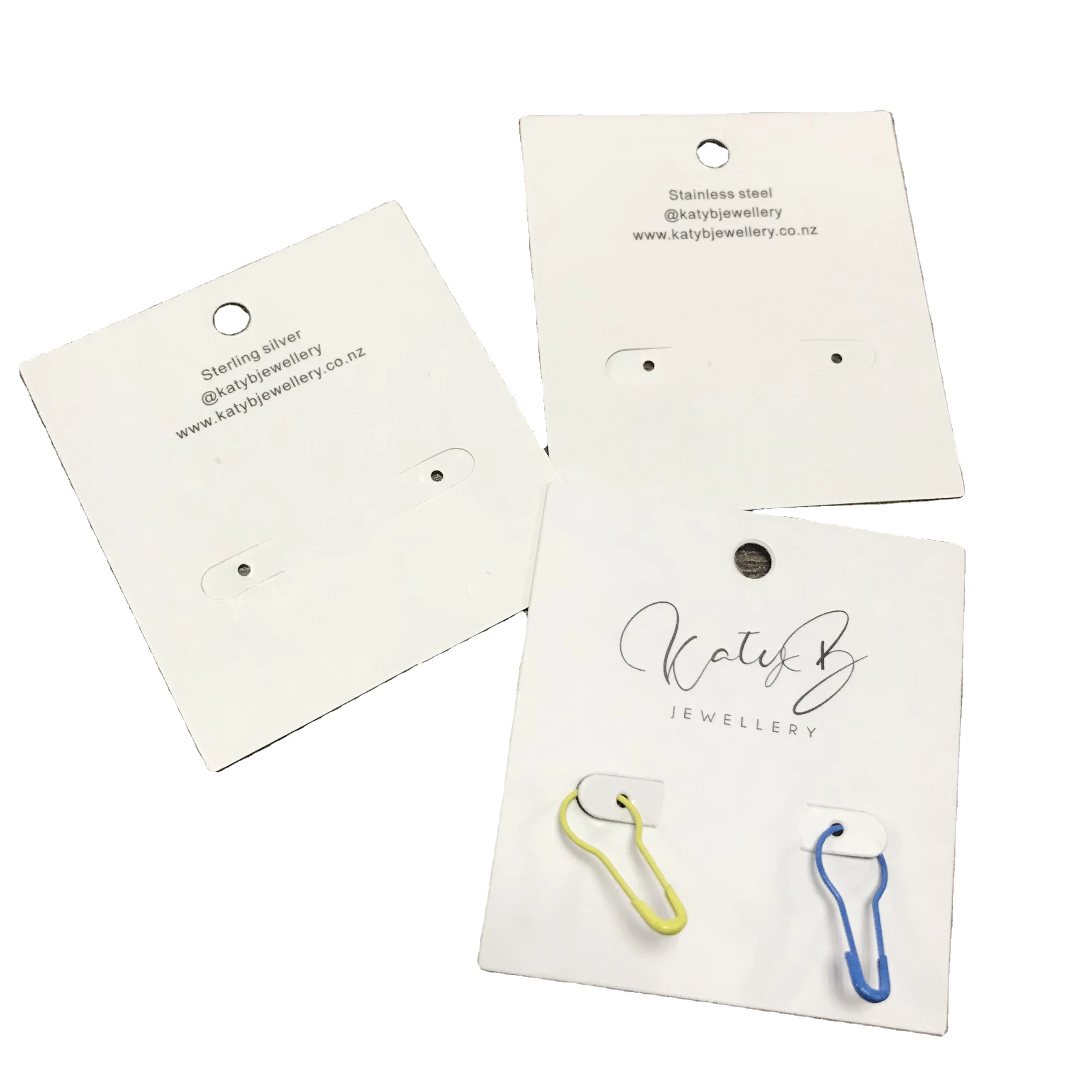 Custom Jewelry  labels logo printed paper hang tag,necklace earring cards,earring hang tag