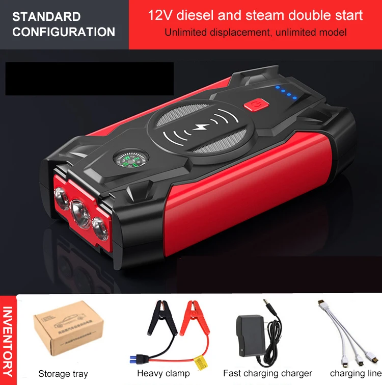 Portable mini 12V car jump starter/car tire inflator pump