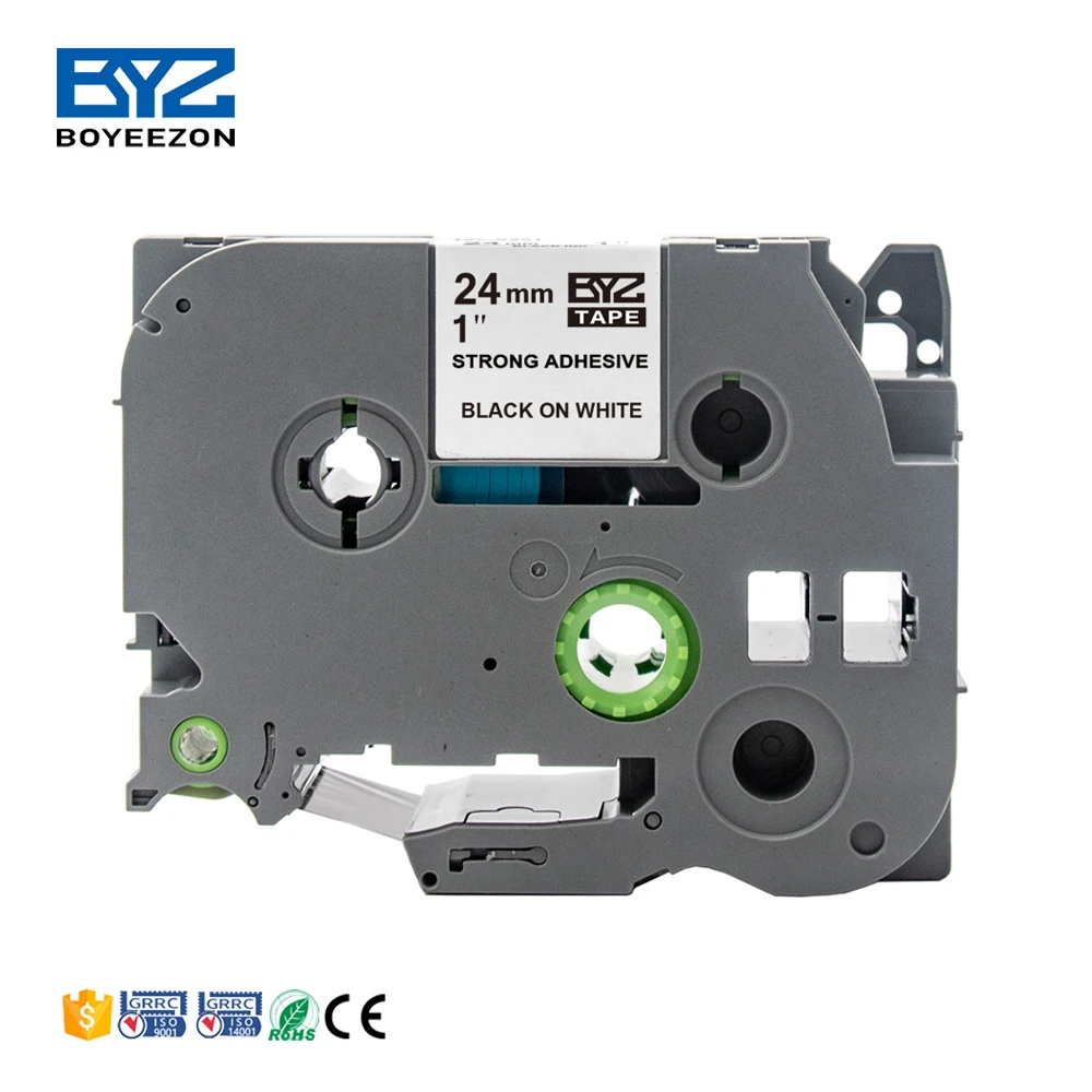 24 mm P-touch TZ tape cartridge Tze-S251 tz-s251 black on white label printer tape suitable for brother label market printer