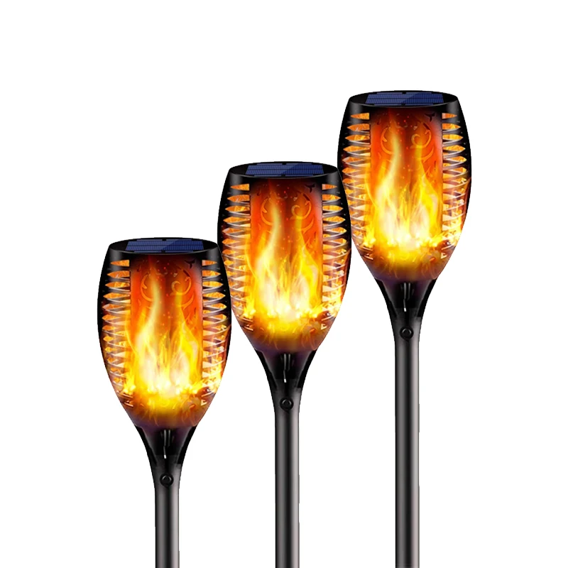 
Wholesale IP65 Solar Panel Garden Light Waterproof Flickering Flame Solar Torch Wall Light 