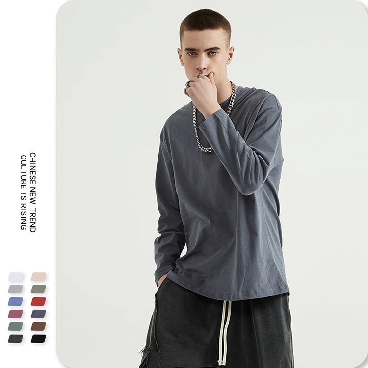 New 2021 Autumn long sleeve women t-shirt fashion custom high quality printing man casual summer long sleeve t-shirt