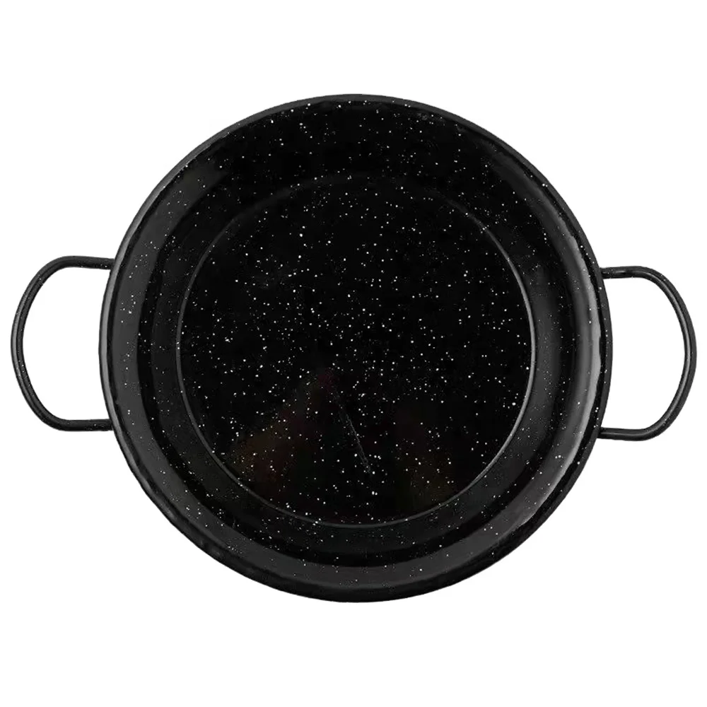 Wholesale Kitchen Appliances Enamel Non Stick Cookware Double Sided Fry Pan Seafood/Mini Paella Pan Pot Frying Pan Set
