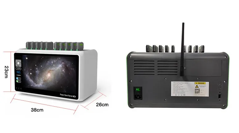 
Scanning QR Code shared Power Bank Rental station in Restaurant bar Airport shopping mall Hospital 