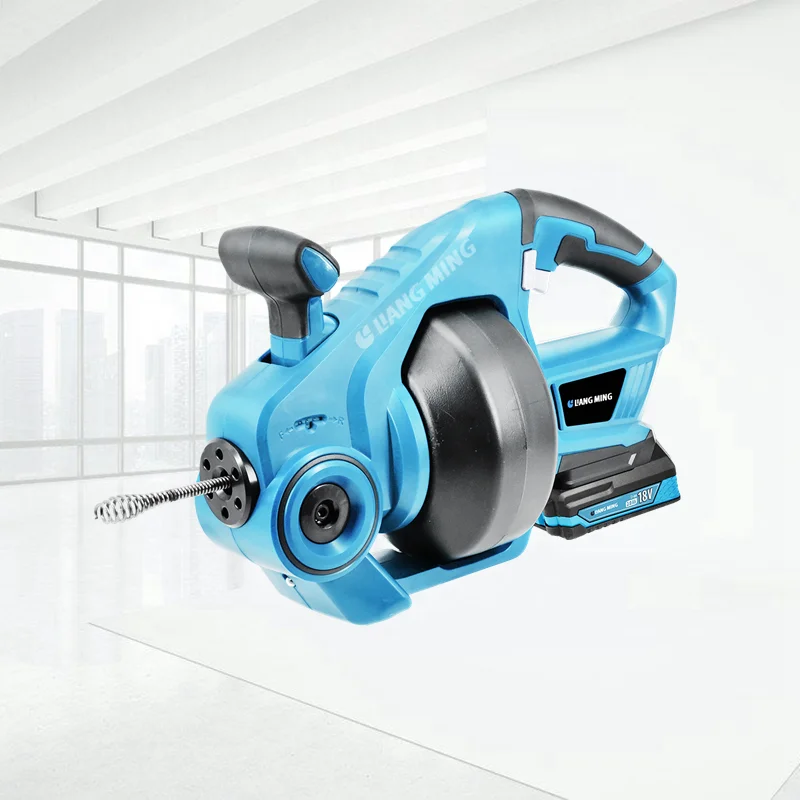 Household Electric 18V Lithium Battery Cordless Water Pipe Cleaning Machine Sewer Snake Drain Auger Cleaner model DC-L0118