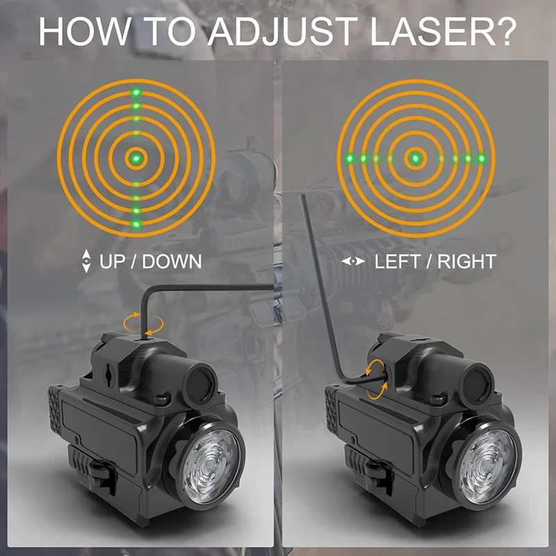 Brand logo printed 800 lumen compact red laser light combo tactical flashlight