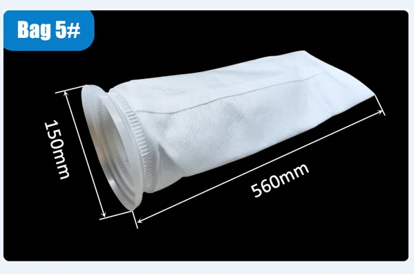 0.2-50 Micron 180*430 180*810 Polypropylene PP Polyester PE Liquid Filter Bag With Plastic F Ring For Food Industry