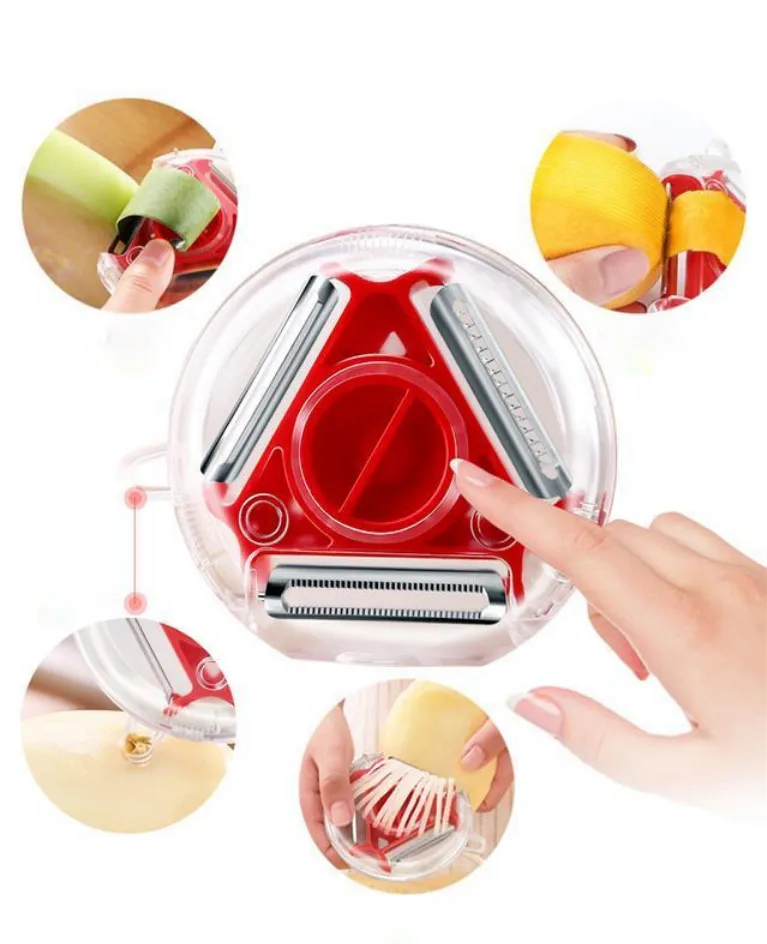 Trio Peeler Set Slicer Stainless Steel Peeler Shredder Julienne Cutter Multi Peel Blade Zesters Grater Kitchen Tool.Z0656-1