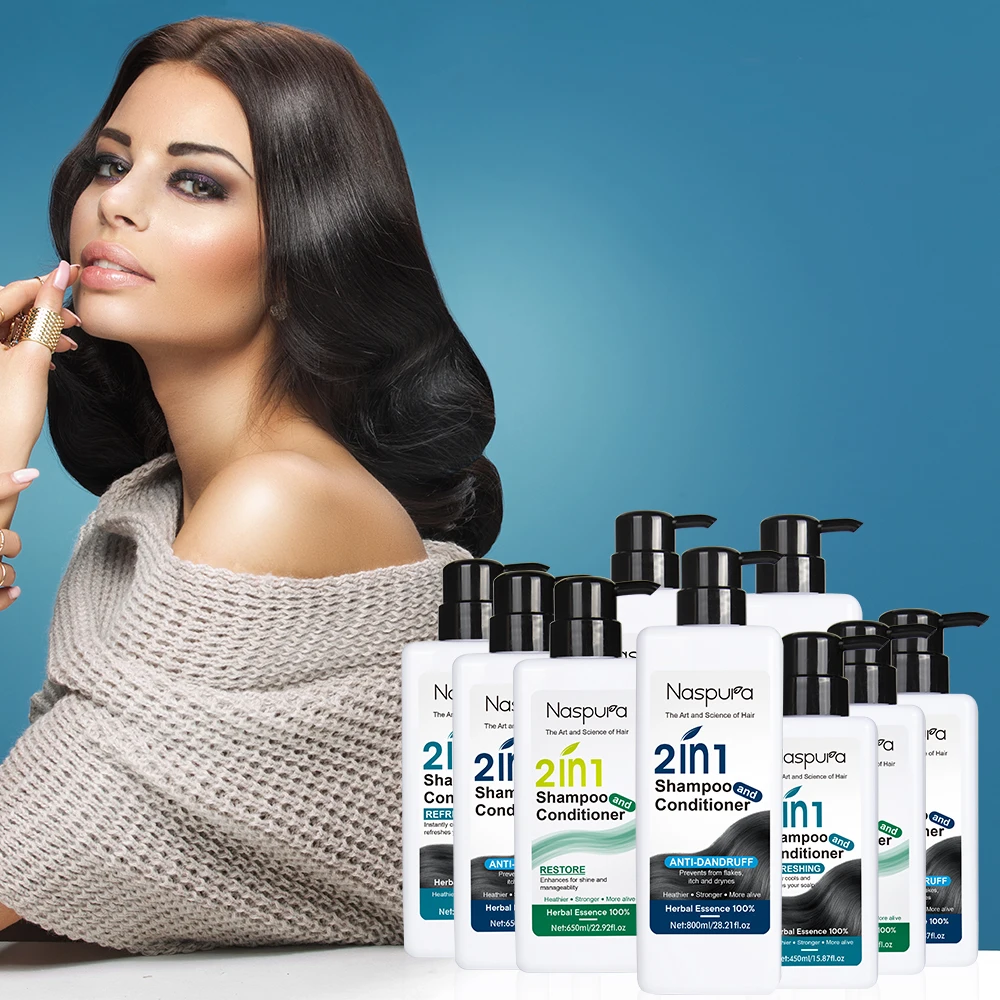 Anti dandruff natural deep cleans long hair herbal  shampoo keratin conditioner 2 in 1 shampoo and conditioner