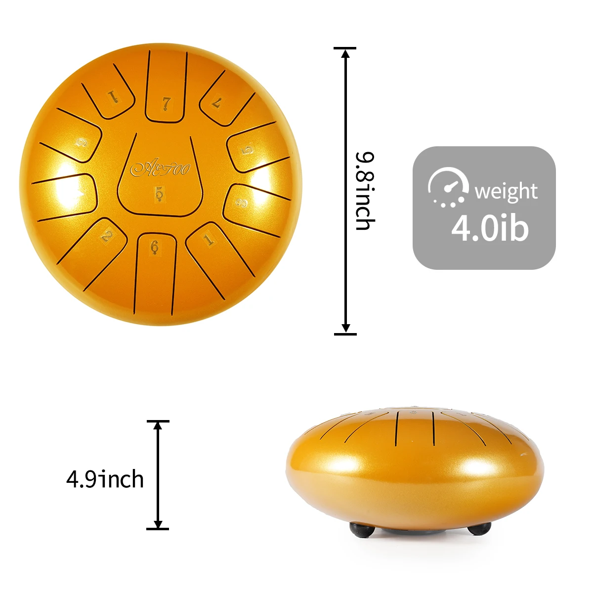 
Tongue drum musical instrument 11 note 10-inch steel tongue drum metal percussion instrument Factory wholesale OEM 