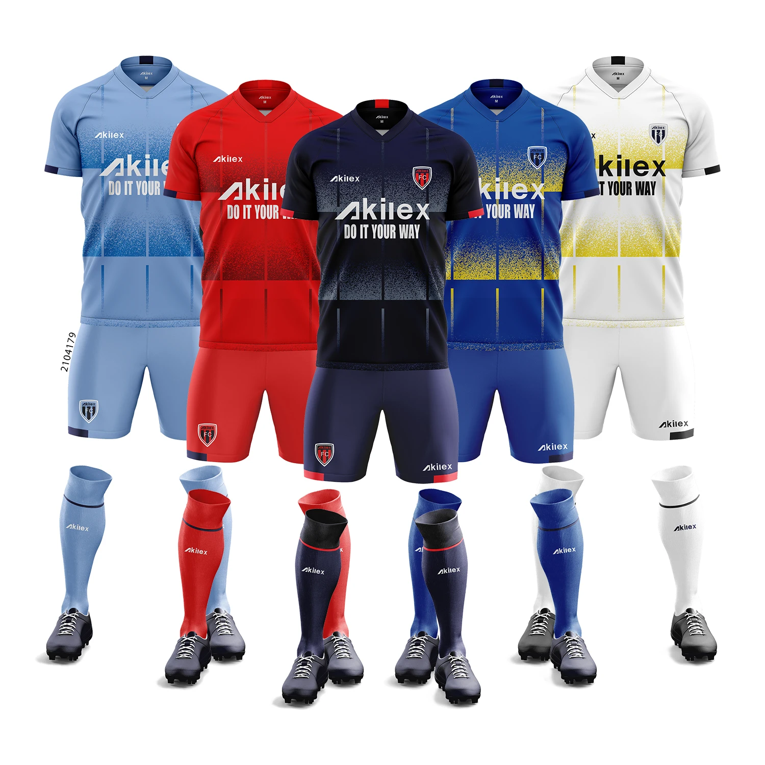 Akilex Fast Shipping Soccer Jersey Profession Quick Dry Breathable Football Soccer Jersey Wear for Team and University