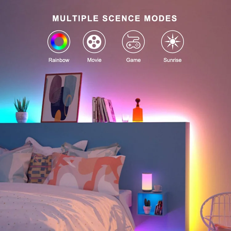 High Quality Decorations For Home Wifi LED Strip Street Rope Lights Light Flexible Strips