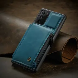 Mobile Phone & Accessories For iphone 12 11 Pro XS Max XR 7 8 Plus Leather Flip Phone Case Redmi Note 9 pro With RFID Zipper Cr