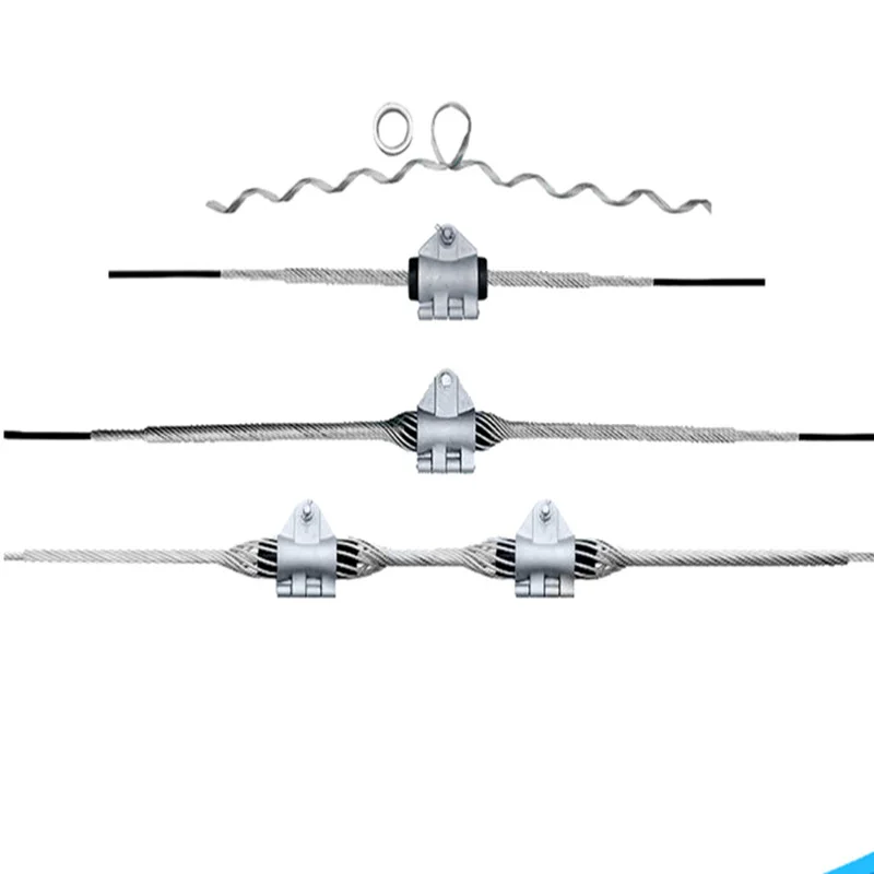 ADSS Short Span Tangent Suspension Clamp with Aluminum Housing Clamp Suspension Set for 100 Span ADSS/OPGW Power Accessories