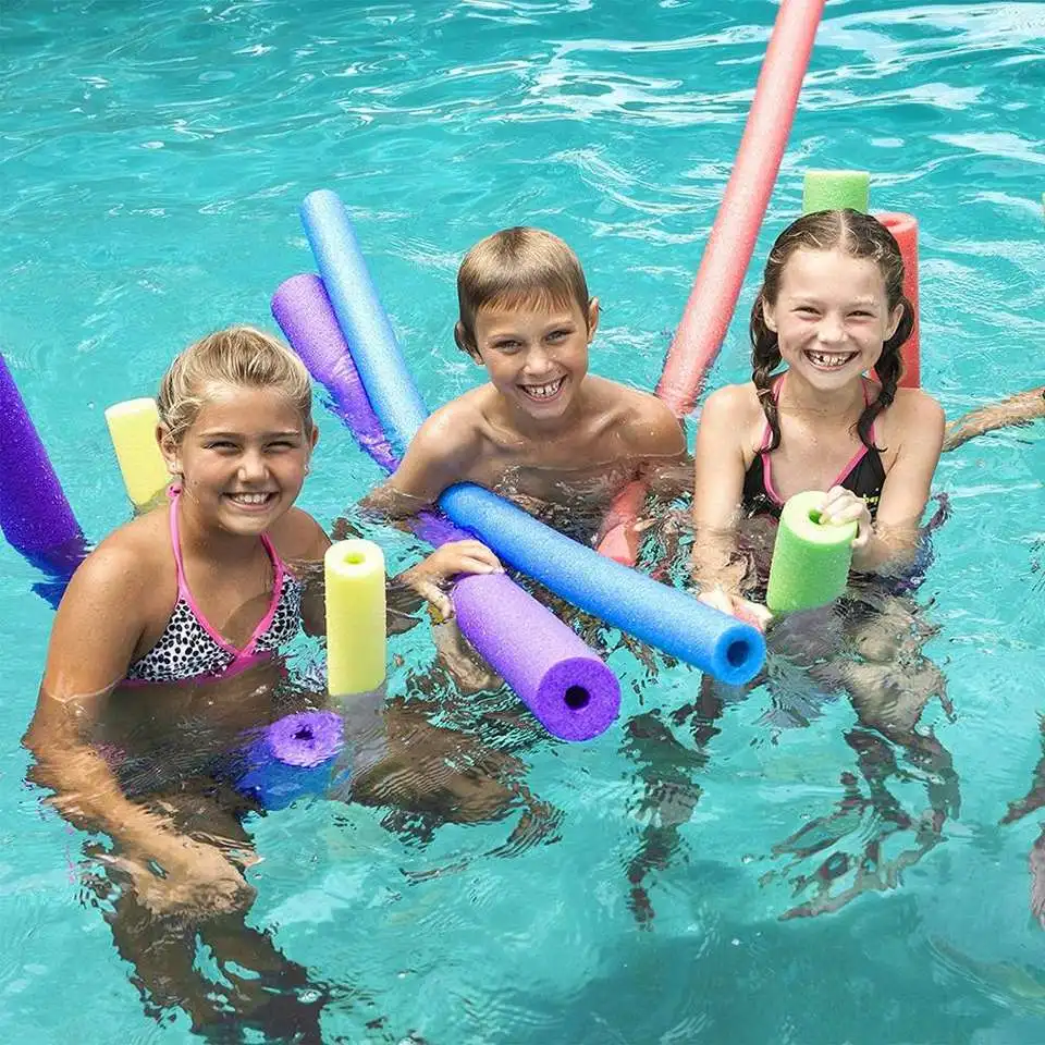 Wholesale colorful foam swimming toys for kids customized EPE swimming noodles toys
