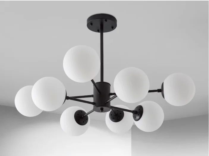 High Quality White Bubble Glass Ball Pendant Lamps LED Warm Light for Indoor Hotel Lighting Available for Wholesale