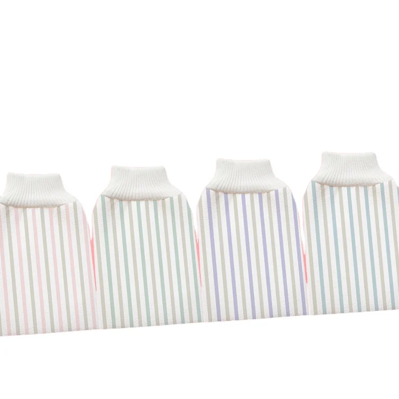 Private Label Silk Double Sided Shower Bath Body Loofah Scrub Glove Korean Exfoliating Mitts