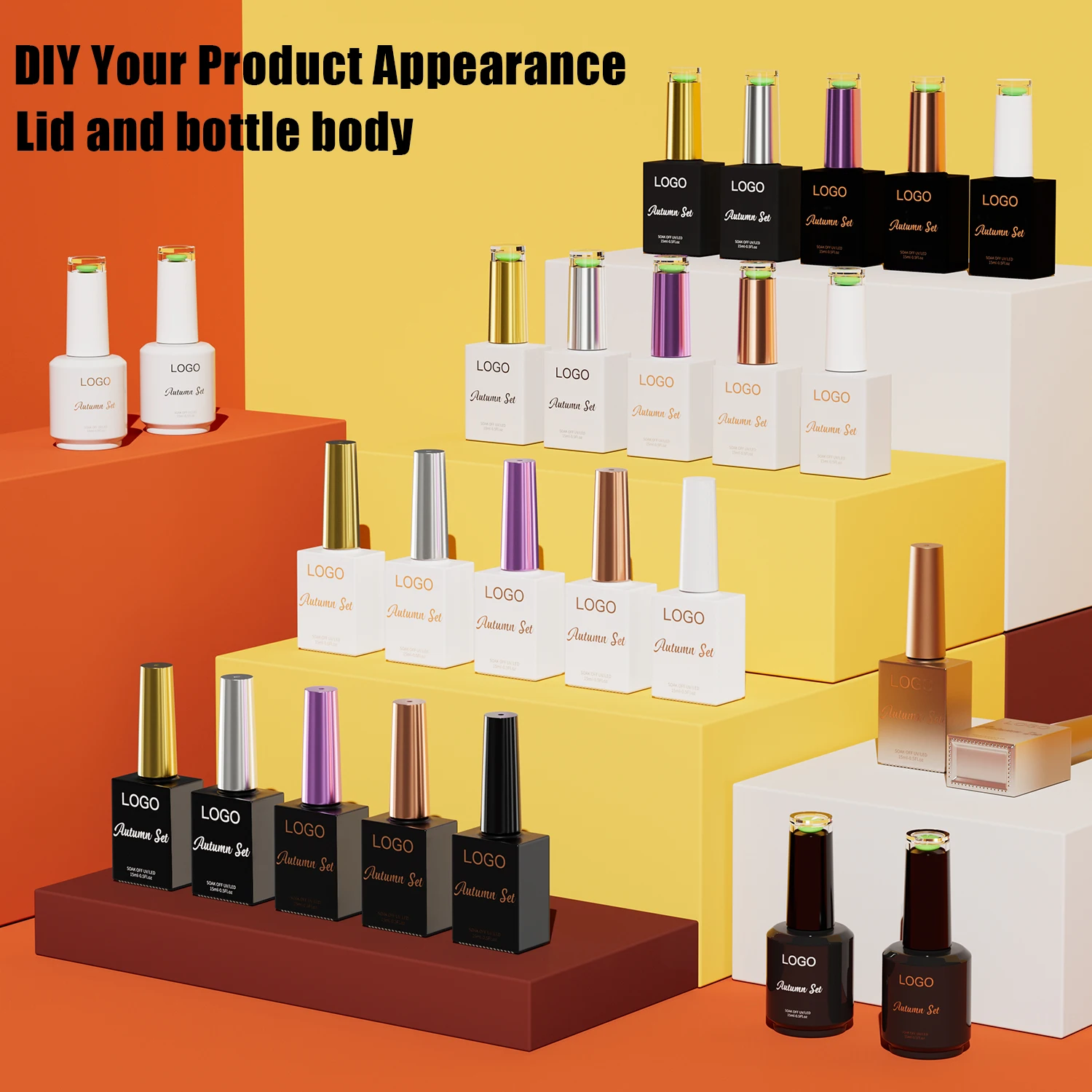 Vendeeni Wholesale Price 15ml Fall Winter 12 Colors Purple Nude Gel Color Collection Gel Nail Polish Set