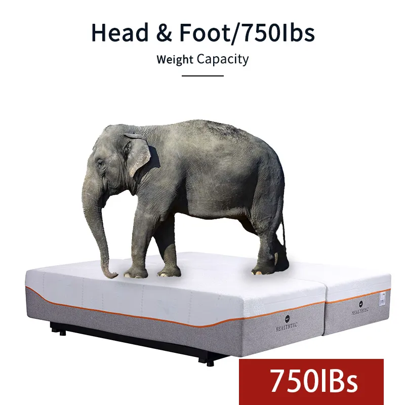 Superior Foldable Split King Bed Adjustable Bed Frame with Head Tilt, Massage, Zero Gravity, Dual USB Charger