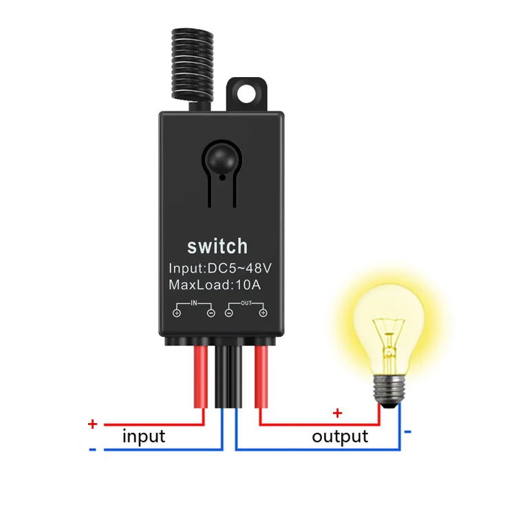 china switch manufacturers with mini 10A dc 5V 6V 9v 12v 24v 36v 48v wall switch panel Smart Home Remote Control Switch for lamp
