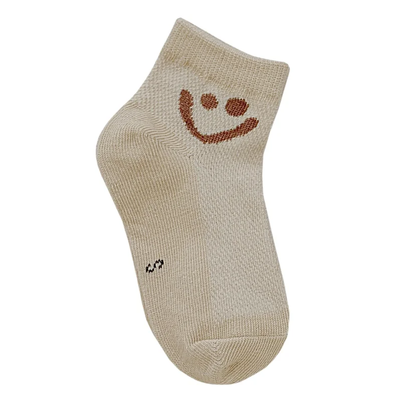 HeHe 5 Pairs/Lot   Cute Soft Cotton Socks Summer 3-12 years old  Boys Girls Lovely Mesh Kids