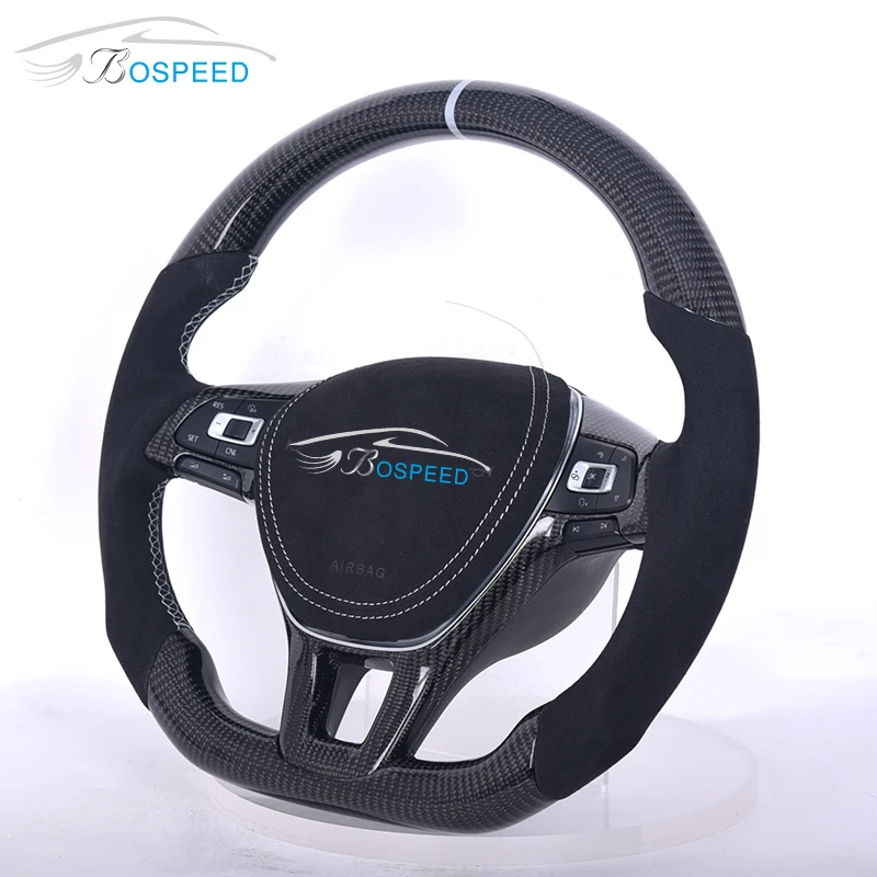 Custom Steering Wheel Fit For Vw MK7 Lamando Scirocco Carbon Fiber Steering Wheel