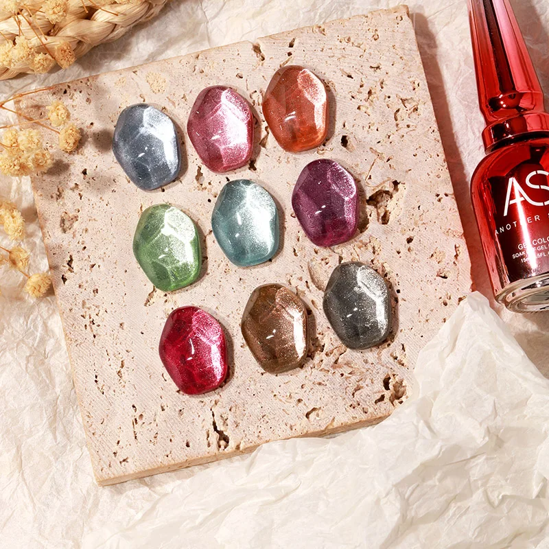 Shiny 9D Cat Eye Nail Gel Polish Magnetic Colorful Nail Art Polish Bright Silver Enamel Lacquer Soak Off UV Gel Varnish