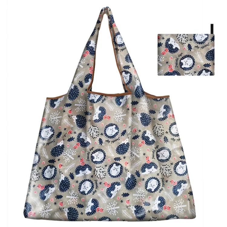 Hot sale eco friendly reusable cheap portable bag folding polyester tote rpet foldable shopping rpet nonwoven bag