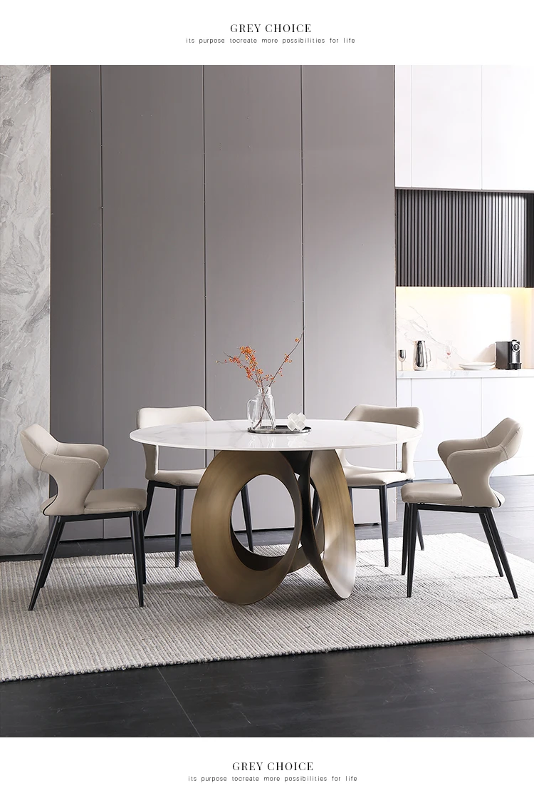 Factory Wholesale Modern Dining Table From White Marble For Dining Room Furniture Dinner Sets