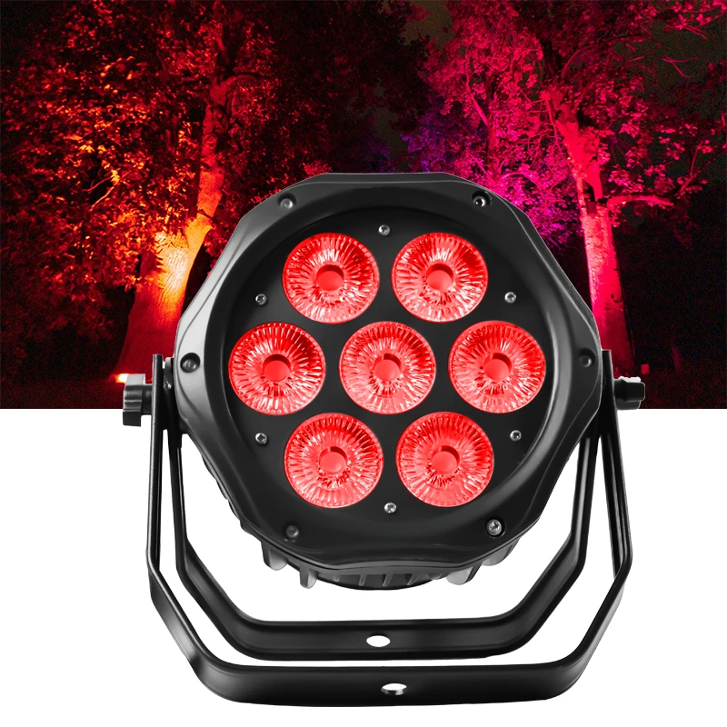 DMX 512 stage lights led dmx512 rgb wa 5in1 waterproof 7x10w led stage par can light