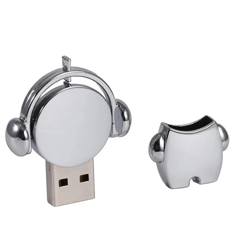 OEM Cle Clef Creative Memorias USB Flash Pen Drive Wedding Gifts USB 2.0 3.2 16GB 32GB 64GB  Metal Music Robot USB Flash Drive